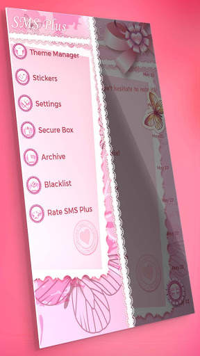 Pink SMS Messenger Theme screenshot 3