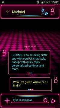 Dark Pink Neon SMS скриншот 2