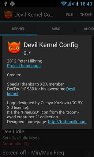 Devil Kernel Config 7 تصوير الشاشة