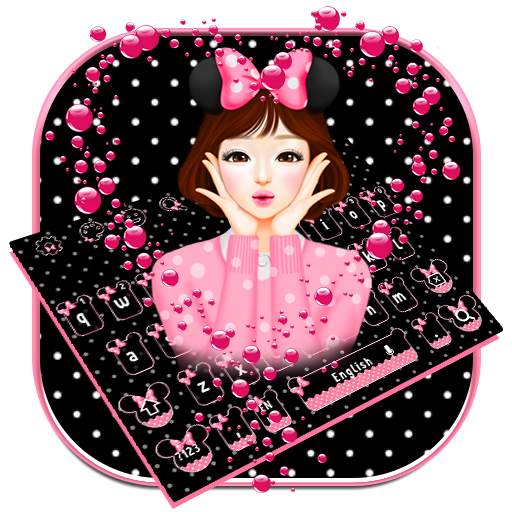 Cute Bow Girl Keyboard 10001004