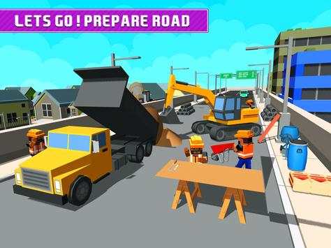 Blocky Highway Road Building screenshot 8