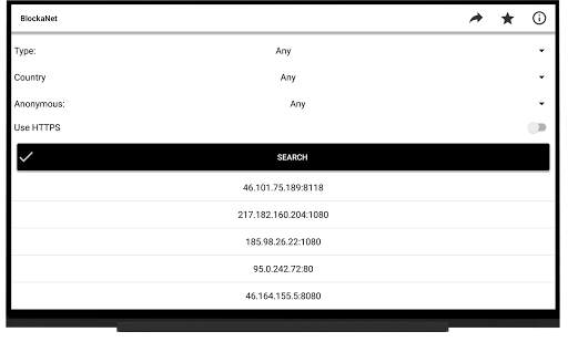BlockaNet: 프록시 목록 screenshot 7