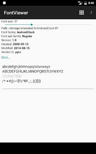 Font viewer screenshot 2
