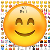 Emoji clock and battery widget icon