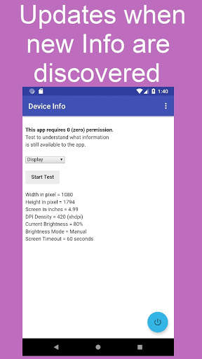 Information Capabilities of a Zero Permission App screenshot 8