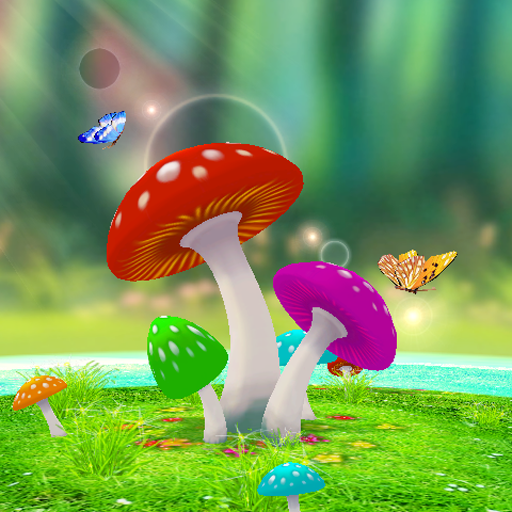 3D Mushroom Garden أيقونة
