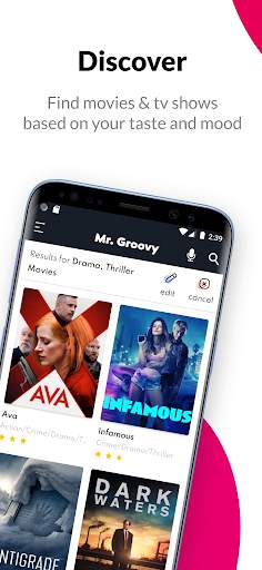 Mr. Groovy - Movie & TV Show Recommendations 1 تصوير الشاشة