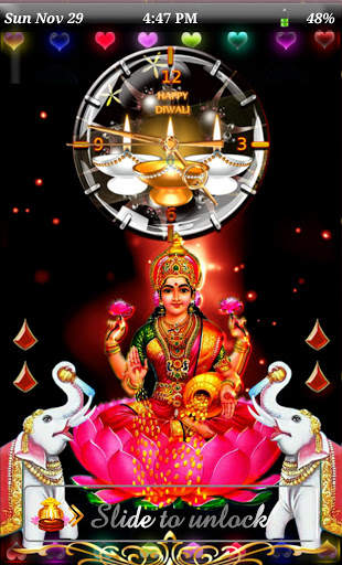 Mata Lakshmi Clock Lockscreen - Live Wallpaper screenshot 16