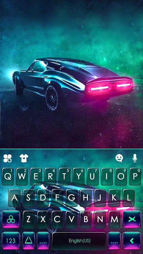 Retro Cyberpunk Car Keyboard Theme screenshot 5
