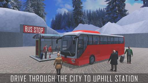 Tourist Coach Bus Uphill Driving screenshot 3