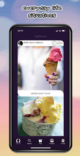 OpTwoo - a social "would you rather" game. screenshot 2