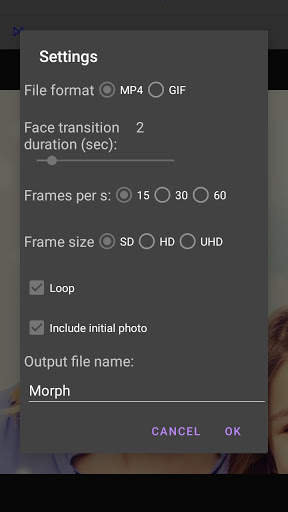 Faces Video Morph Animator screenshot 5