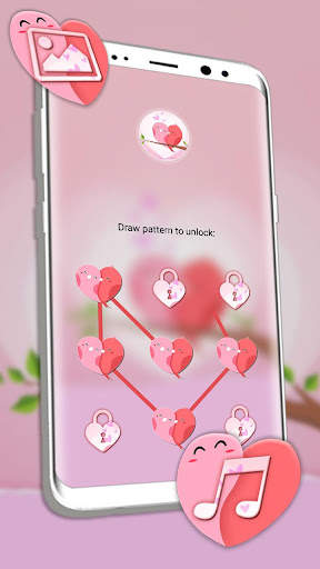 Love Heart Pink Launcher Theme screenshot 3