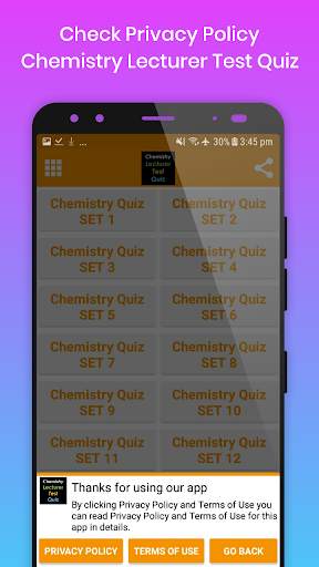 Chemistry Lecturer Test Quiz screenshot 2
