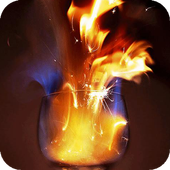 Firework in a glass LWP icon
