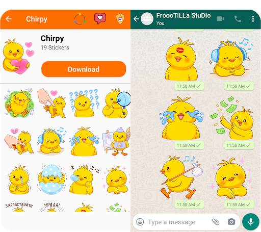 🐥Cute Duck Stickers - WAStickerApps🐥 screenshot 4