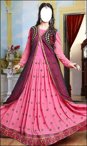 Women Girls Anarkali Frock Photo Editor New screenshot 8