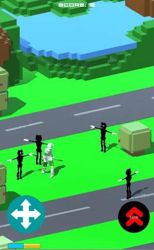 Steel Craft Man vs Tpose Cartoon Cat at Bus City screenshot 1
