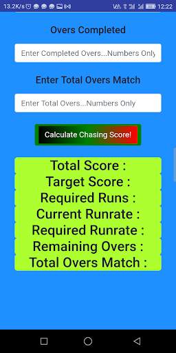 CRICKET SCORE CALCULATOR screenshot 5