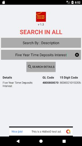 General Ledger ( CSI GL ) Codes for Post Office screenshot 3