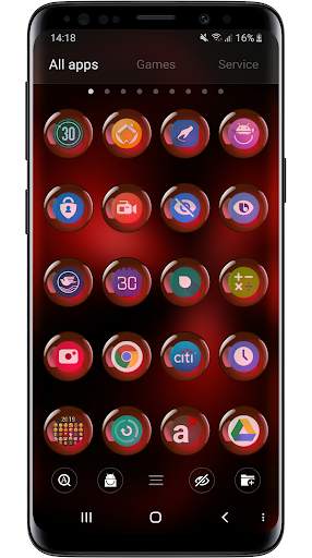 Theme Launcher - Orb Red Icon Changer Free Round screenshot 6