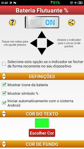 Bateria Flutuante Percentagem % screenshot 2