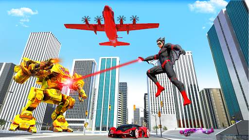 Flying Bat Robot Bike Game screenshot 6
