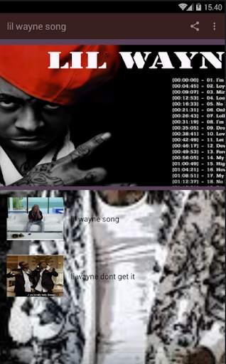 lil wayne song screenshot 1