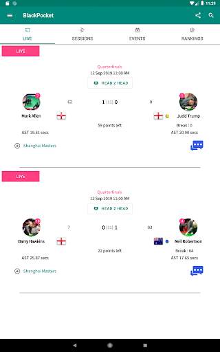 Black Pocket - Live Snooker Scores screenshot 11