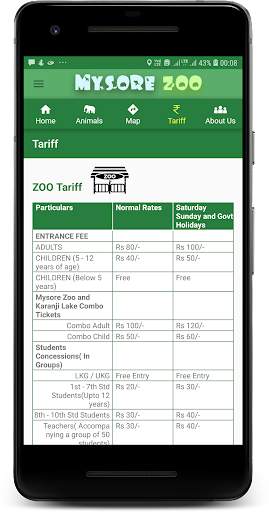 Mysore Zoo Guide (Unofficial) screenshot 7