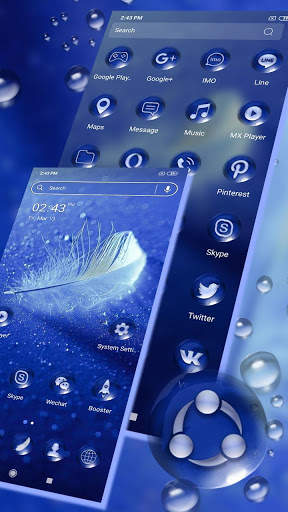 Feather Blue Launcher Theme screenshot 1