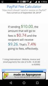 PayPal Fees Calculator 2017 screenshot 2