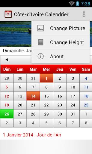 Ivory Coast Calendar 2 تصوير الشاشة