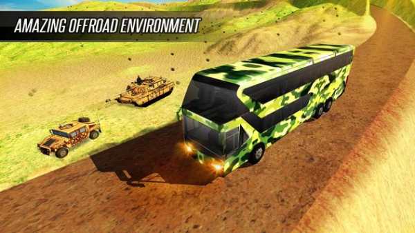 Offroad Army Coach Bus driver Hill Simulator 18 screenshot 3