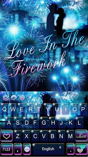 Romantic Love In The Firework Keyboard screenshot 3