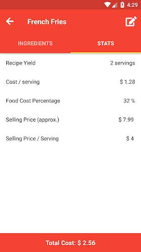 Food Cost Calculator скриншот 3