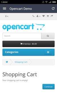 OpenCart Shopping Cart App screenshot 1