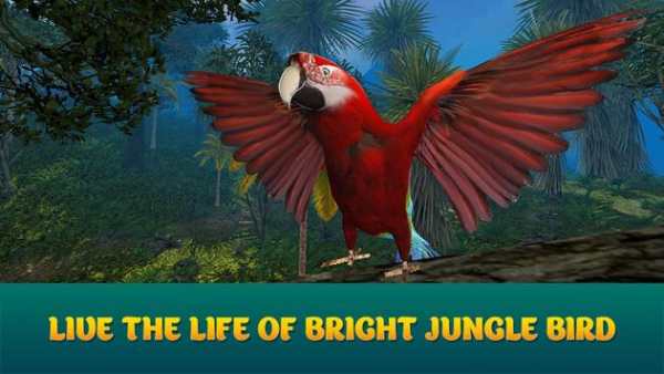 Wild Parrot Sim 3D: Jungle Bird Fly Game screenshot 1
