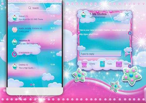 Candy Land SMS Theme screenshot 1