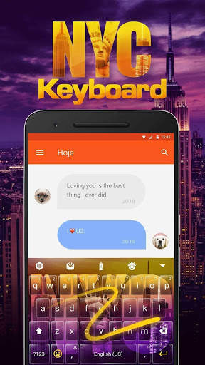 NYC Emoji Keyboard Theme screenshot 4