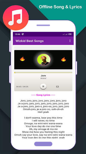 🎵 Best Of Wizkid - Offline Music & Lyrics screenshot 1