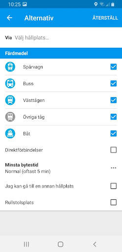 Reseplaneraren screenshot 3