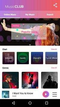 Unlimited Free Music Player - MusicClub screenshot 1
