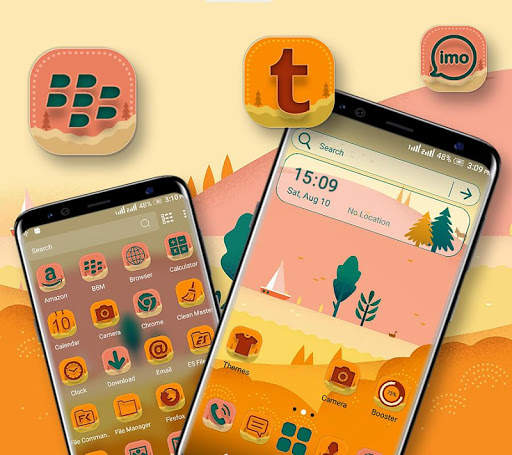 Illustration Landscape Launcher Theme screenshot 5