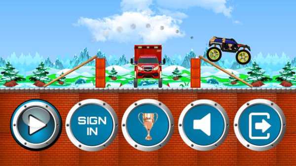racing car monster truck game screenshot 1