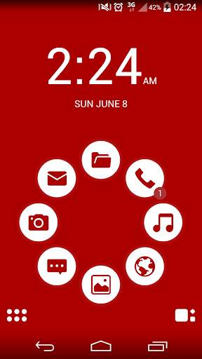 Basic Red Theme for Smart Laun screenshot 1