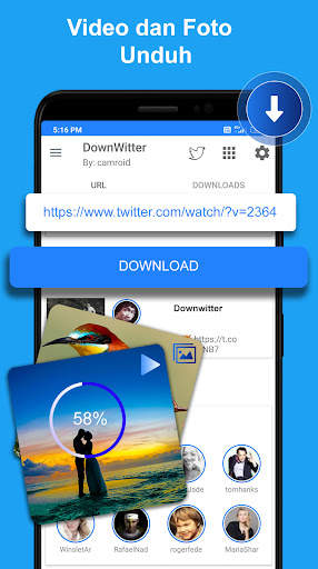 DownWitter:  Foto & Video Pengunduh untuk Twitter screenshot 1