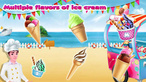 Ice Cream Beach Cart: Ice Popsicle Shop Games screenshot 5