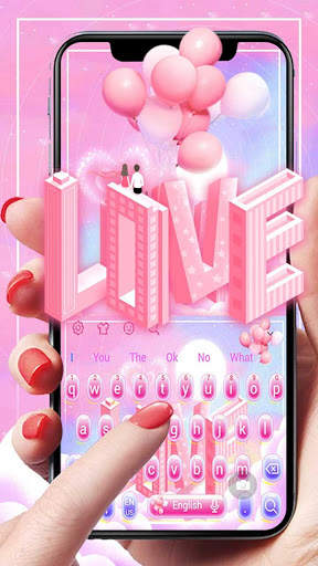 Pink Love Keyboard screenshot 1