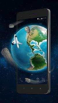 3D Earth Asteroid in Space Live Theme screenshot 3